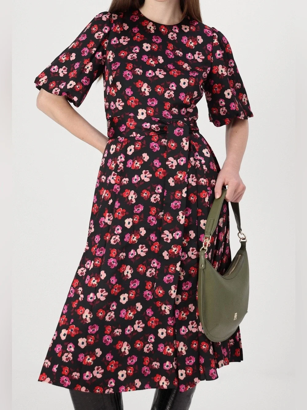 Kate Spade New York Fall Poppies Floral Matinee Belted Dress size 6 NWOT